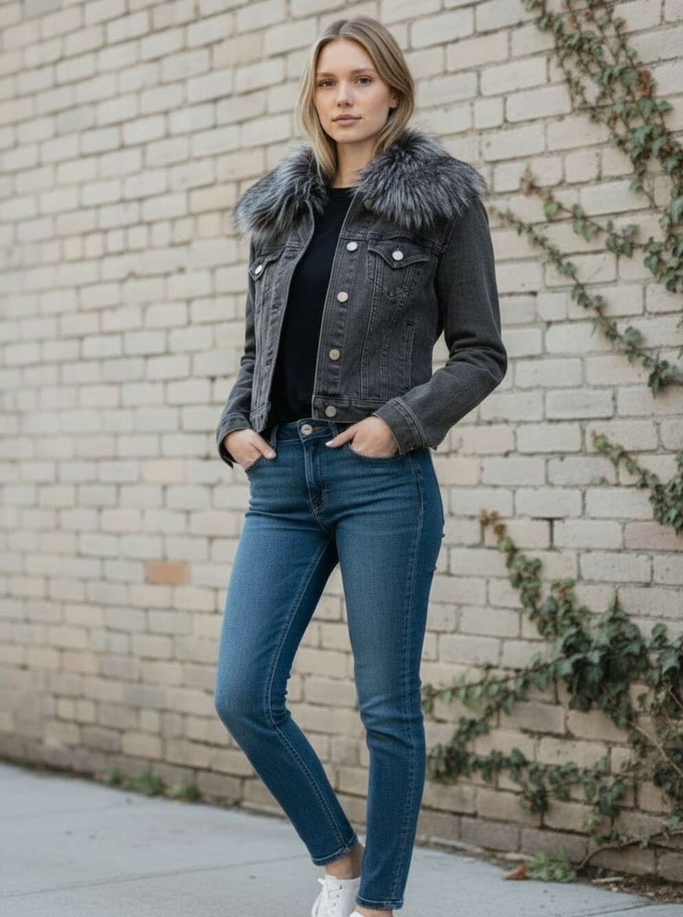 Women's Black Denim Jacket
